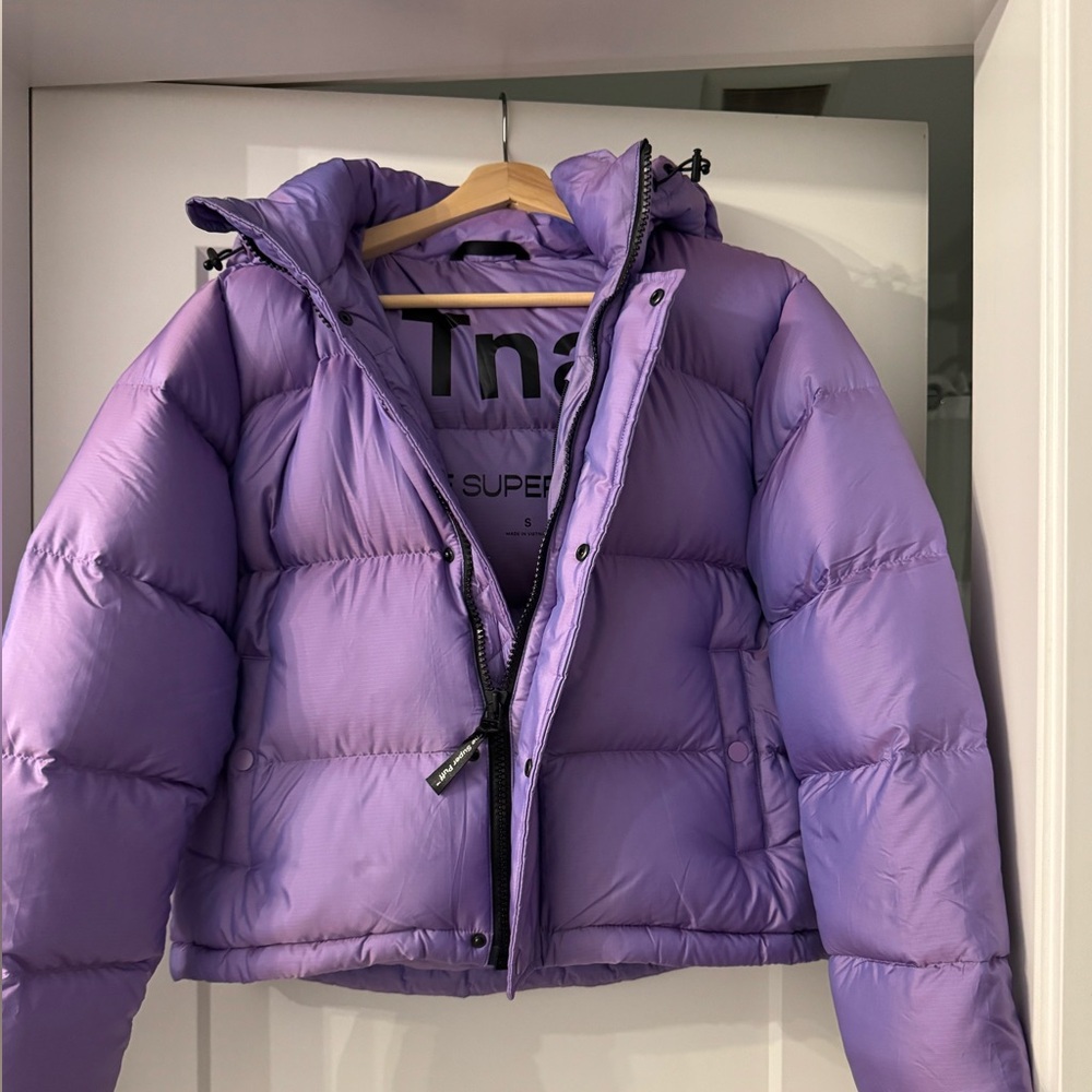 Lilac SUPERPUFF Jacket with Hood